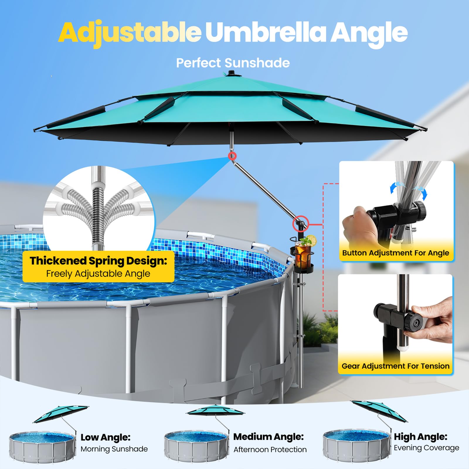 Vidoya cup holders attached holding drinks for pool convenience