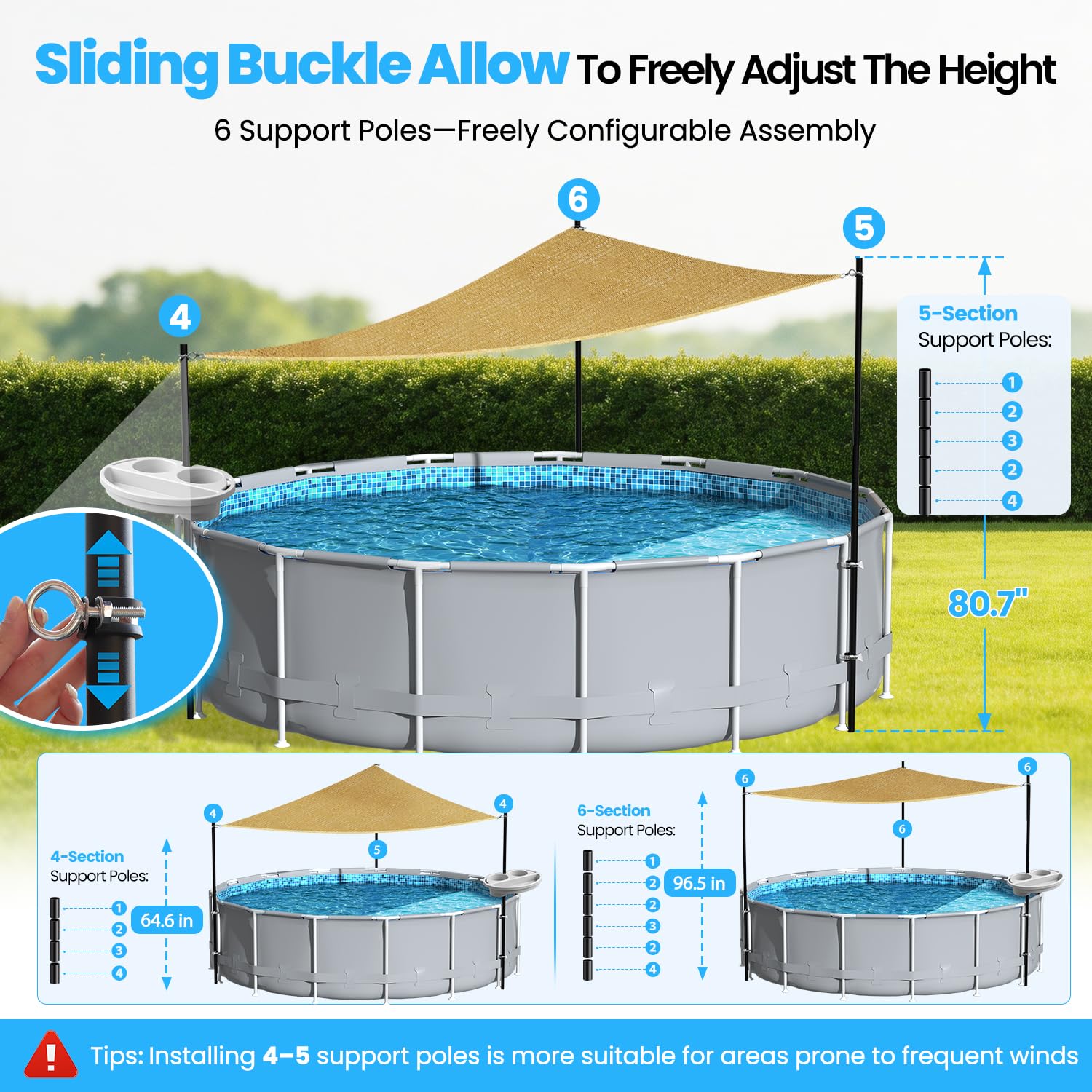 Vidoya storage tray holding drinks and phone showing convenient poolside organization benefit