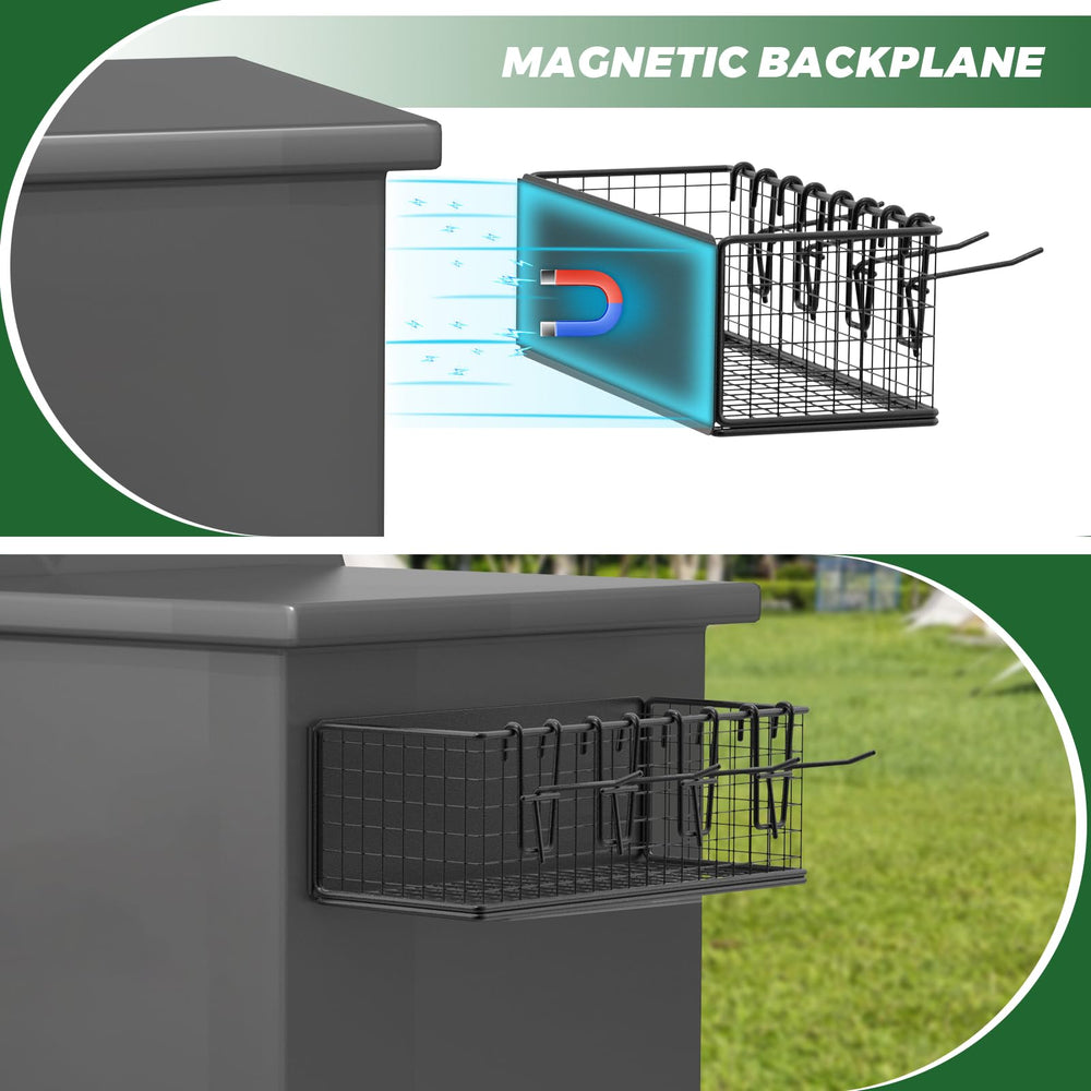 viespe bin with tongs and spices showing organized grill workflow