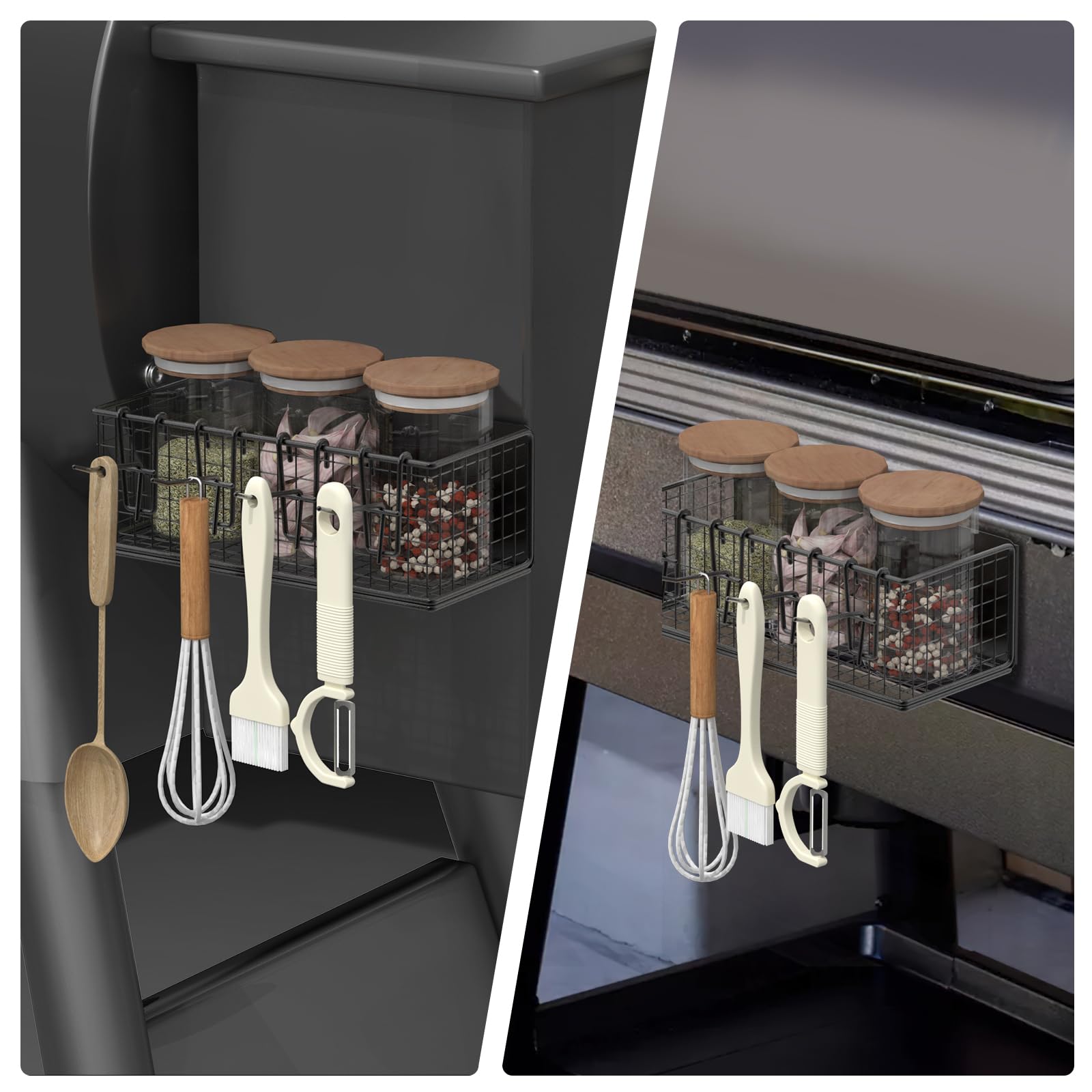 viespe next to bottle and spice jar showing compact size and capacity