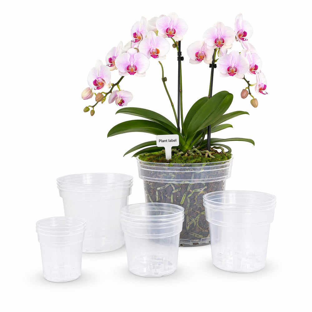 VIGORTIES front packaging showing 15 clear nursery pots and tags for easy organization