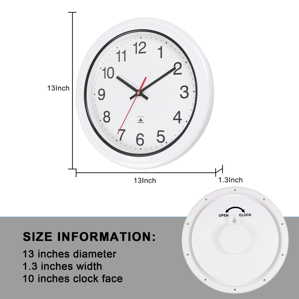 Vigorwise close-up of bold black numerals and hands for quick time checking