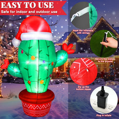 VIHOSE inflated cactus in yard demonstrating quick setup and outdoor enjoyment