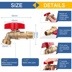 VIHOSE close-up of 1/2" MIP and 3/4" MHT threads for secure leak-resistant connections