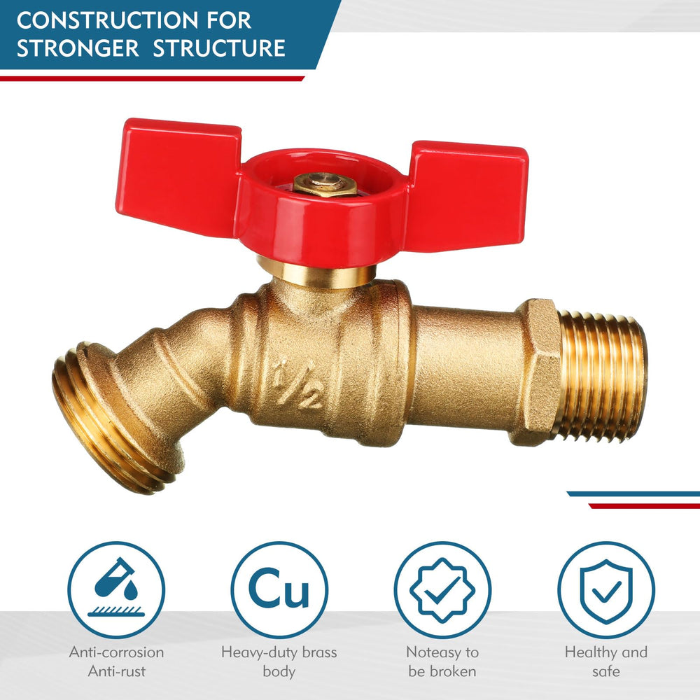 VIHOSE close-up of brass inlet threads highlighting corrosion resistance and leak prevention