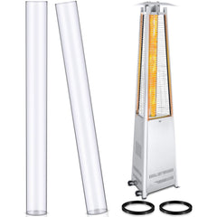 VIHOSE front view of two clear quartz tubes showing replacement readiness