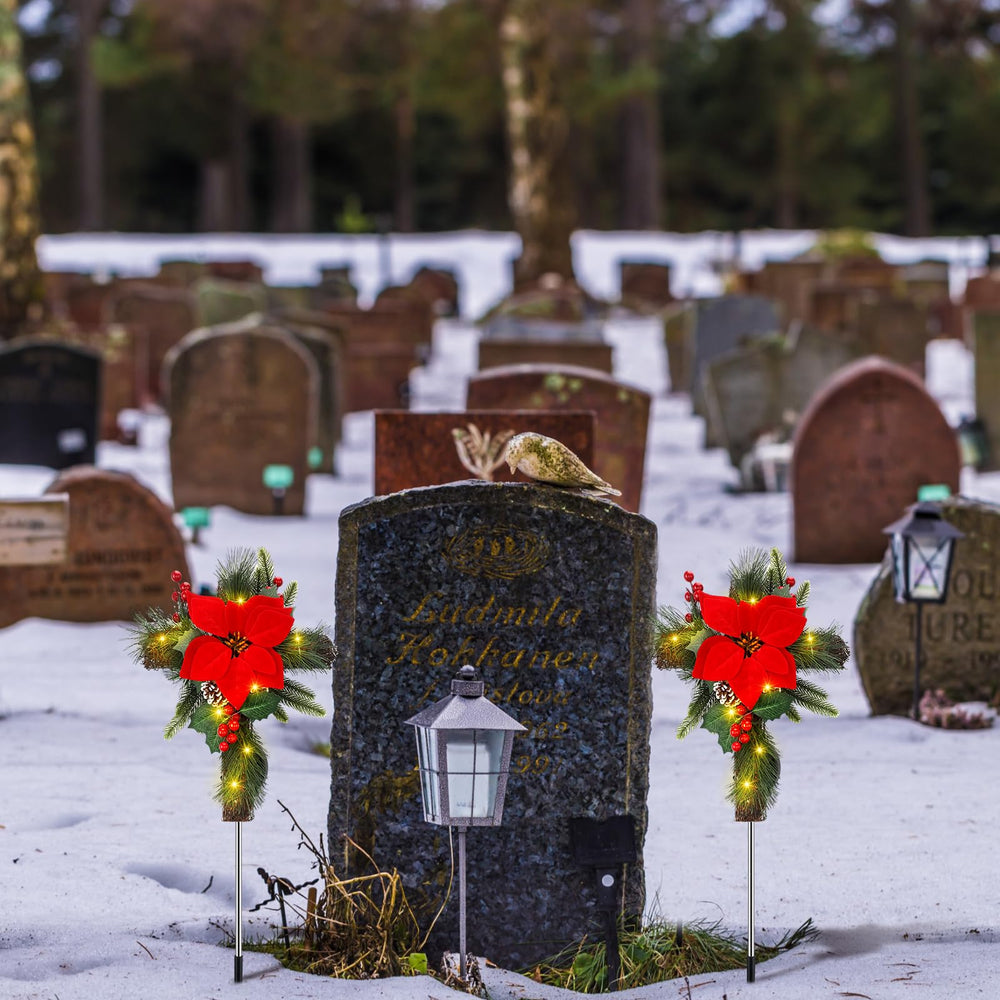 VIHOSE installed at a gravesite showing gentle illumination benefit