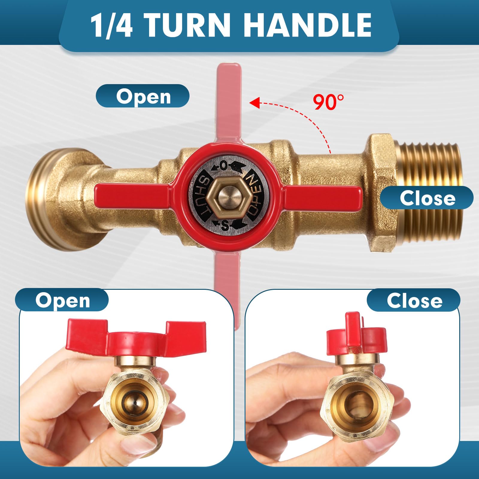 VIHOSE installed on outdoor wall spigot demonstrating easy garden hookup and reliable flow control