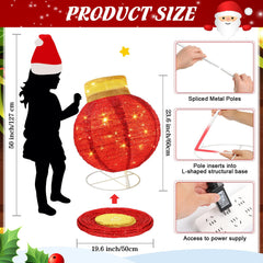 VIHOSE illuminated balls at night offering bright, colorful yard lighting