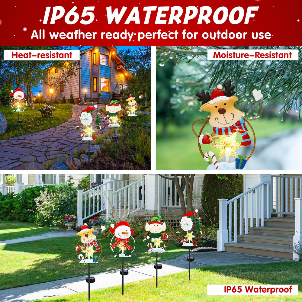 VIHOSE Santa close-up showing painted features and durable plastic for season-long display