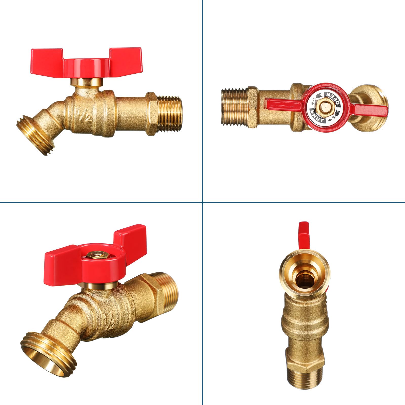 VIHOSE hose bib next to garden hose for size scale and simple compatibility