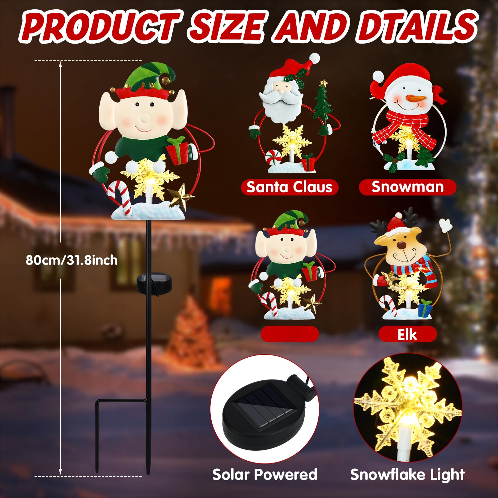 VIHOSE snowman close-up highlighting metal finish and decorative crystal detail for holiday charm
