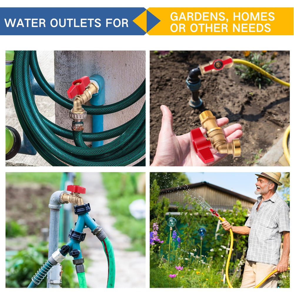 VIHOSE connected to garden hose showing reliable water delivery for irrigation and washing