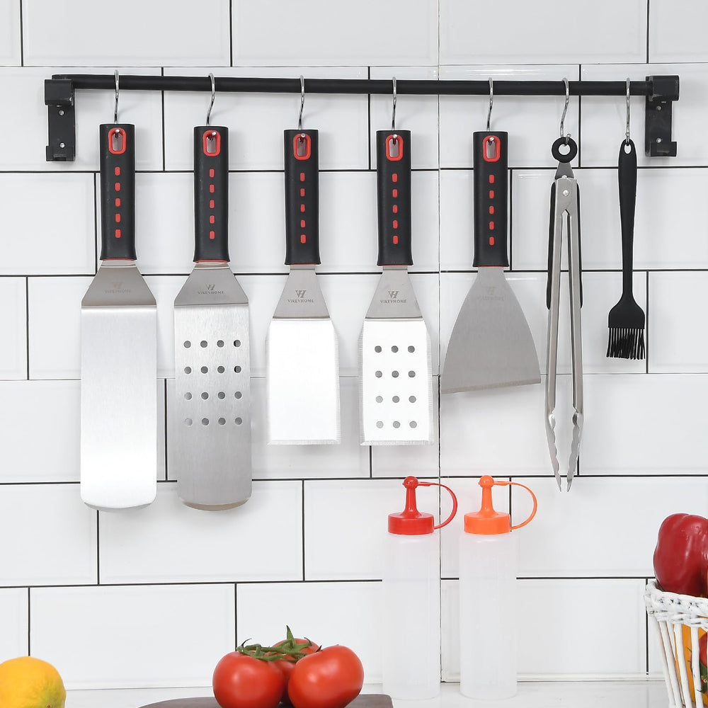 VIKEYHOME egg rings and basting cover on griddle for neat portion cooking