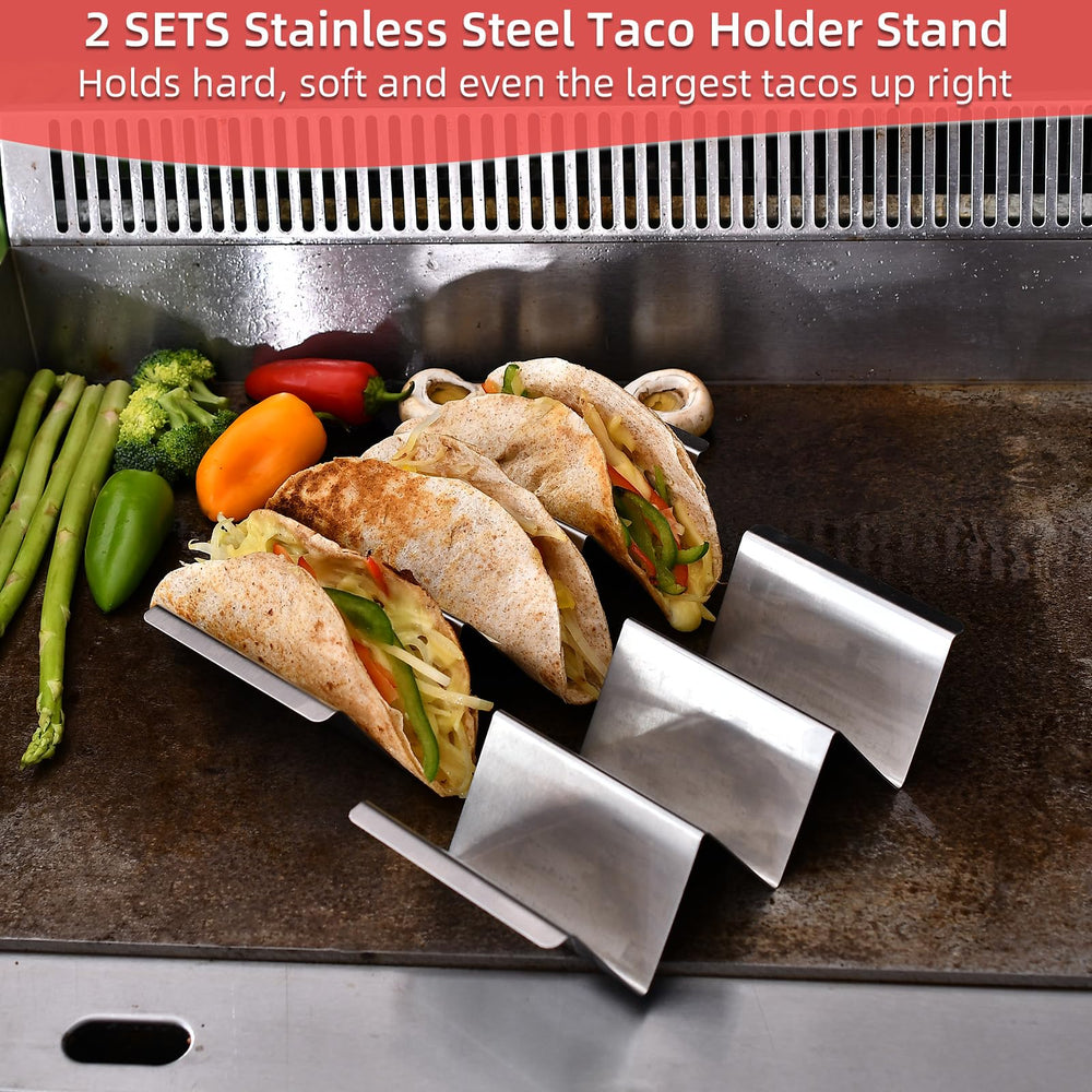 VIKEYHOME scraper and chopper close view for fast griddle cleaning