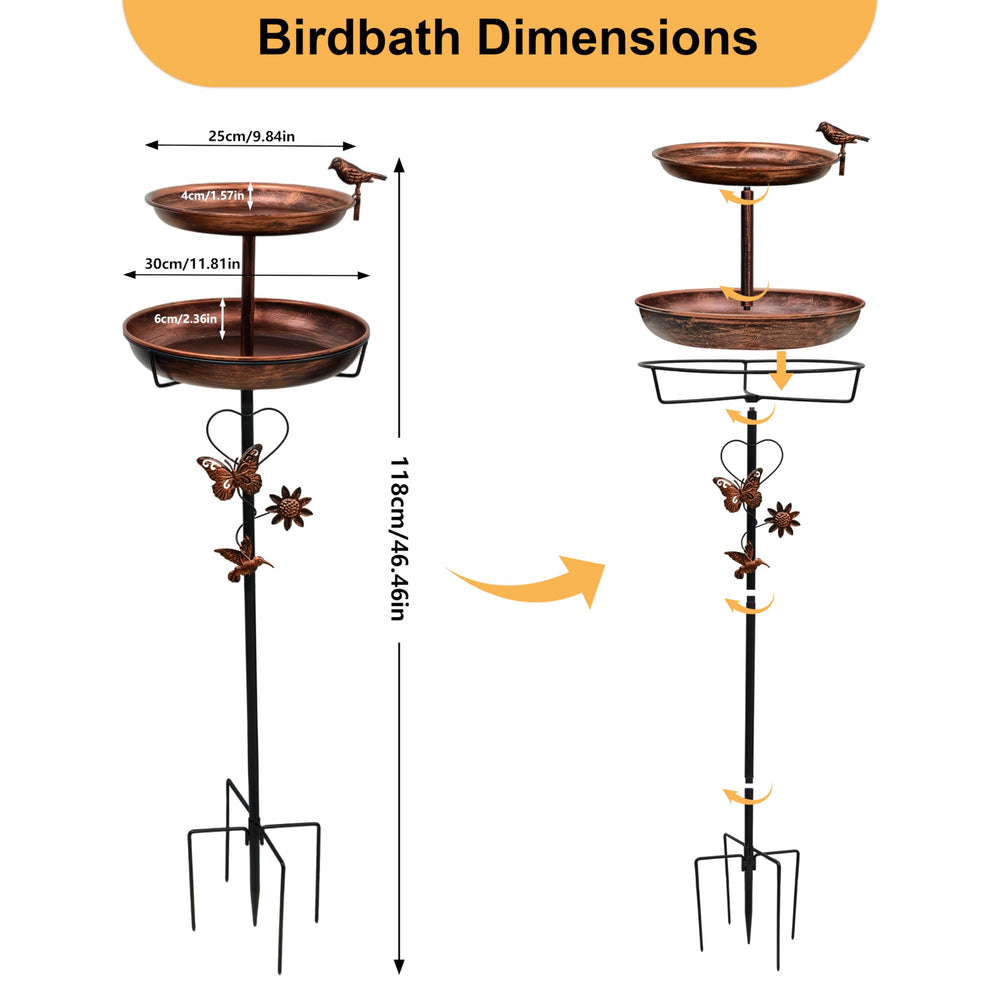 Vilanpaw five-prong base anchored in soil, stability against tipping benefit