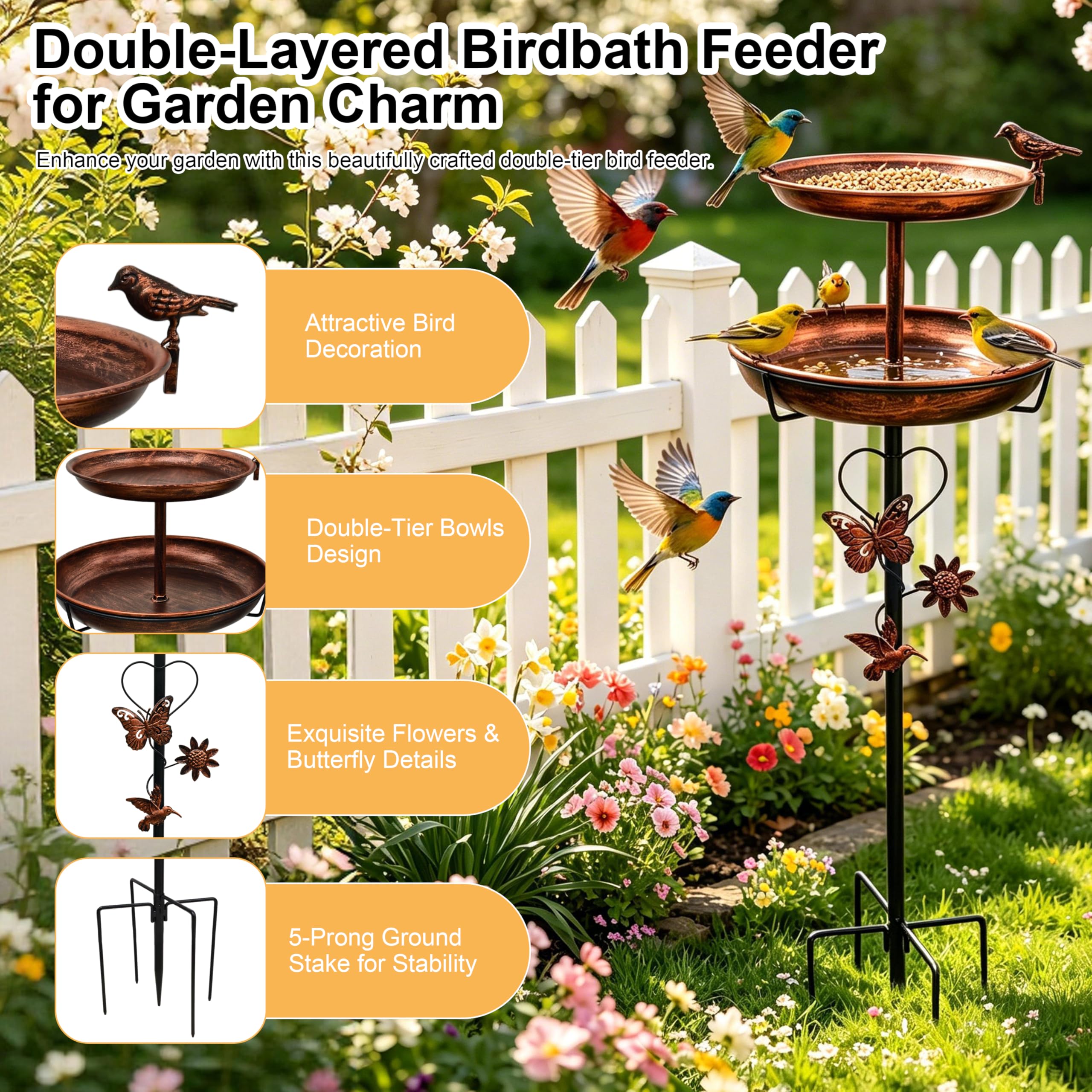Vilanpaw in garden lifestyle setting among flowers, enhances outdoor decor