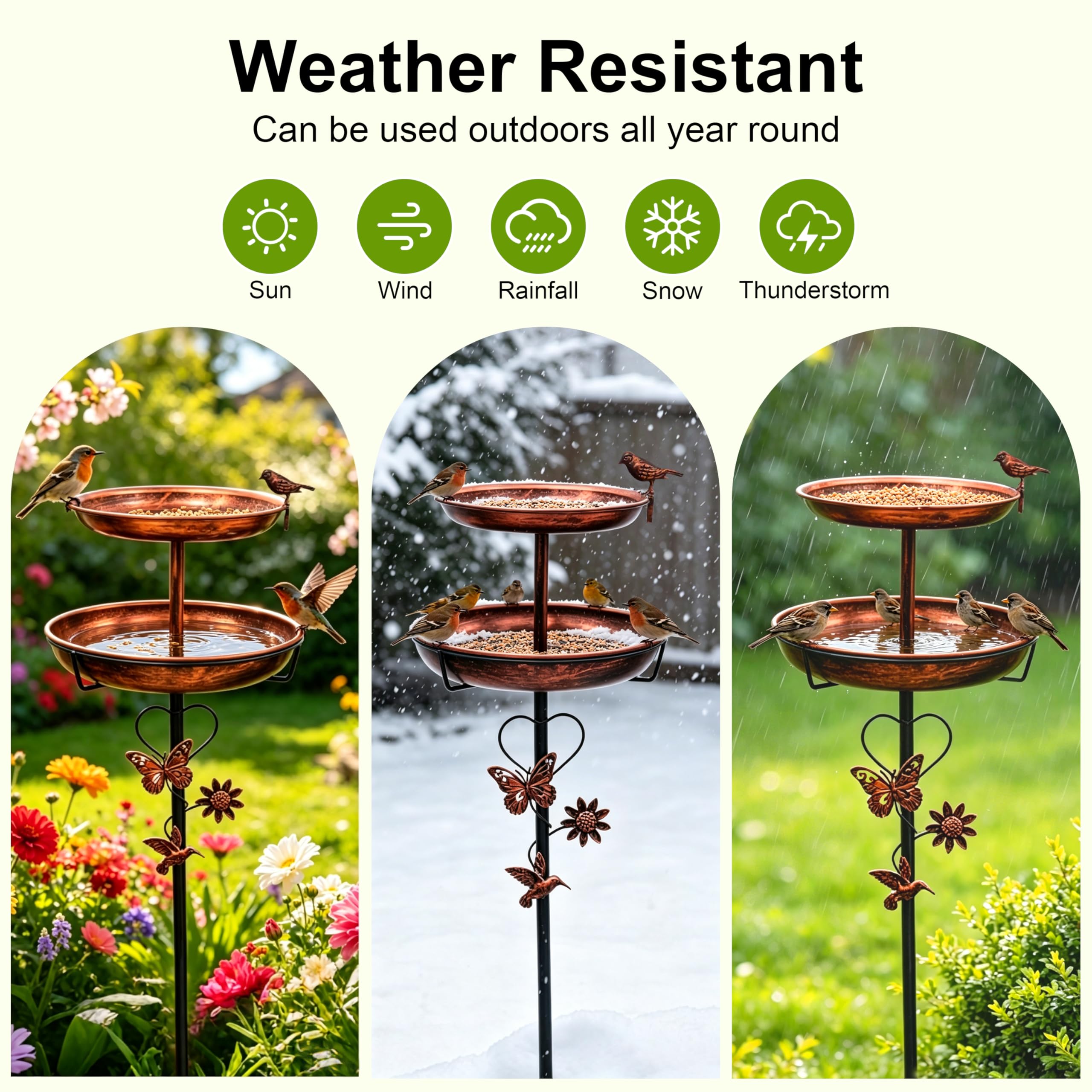 Vilanpaw lower feeder bowl detail filled with seed, easy-access feeding advantage
