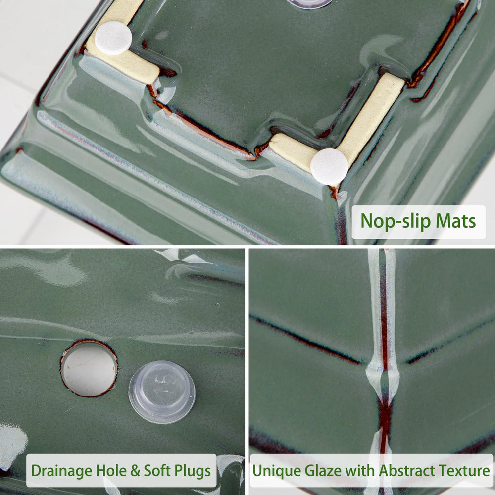 Villa Como drainage hole and tray detail preventing overwatering on surfaces