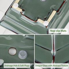 Villa Como drainage hole and tray detail preventing overwatering on surfaces