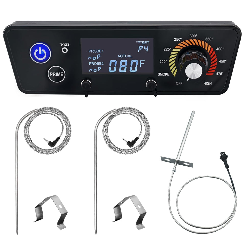 Village Smoker controller front panel showing clear LCD for easy temperature reading and control