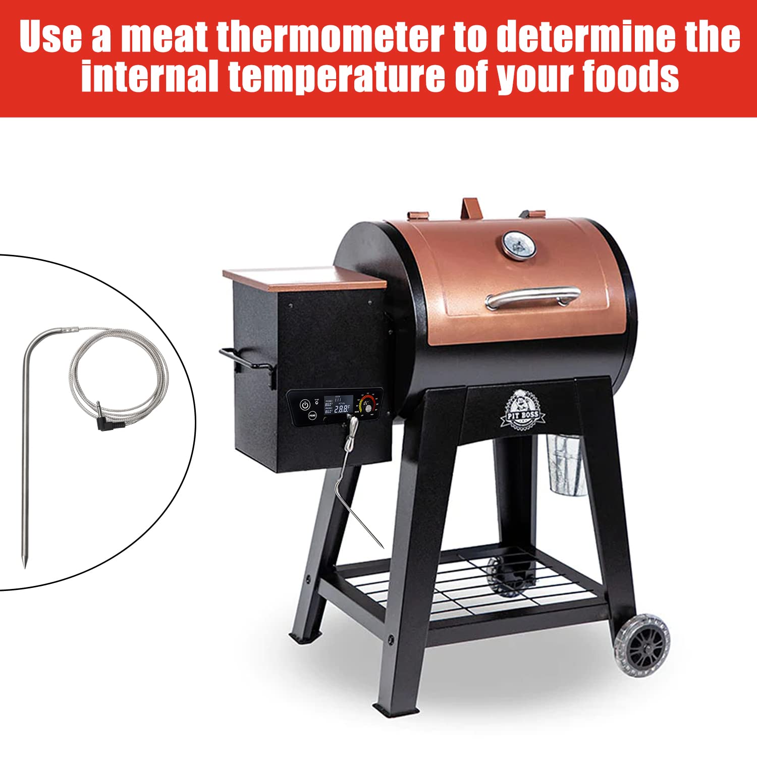 Village Smoker controller installed on a Pit Boss grill showing restored functionality and stable heat