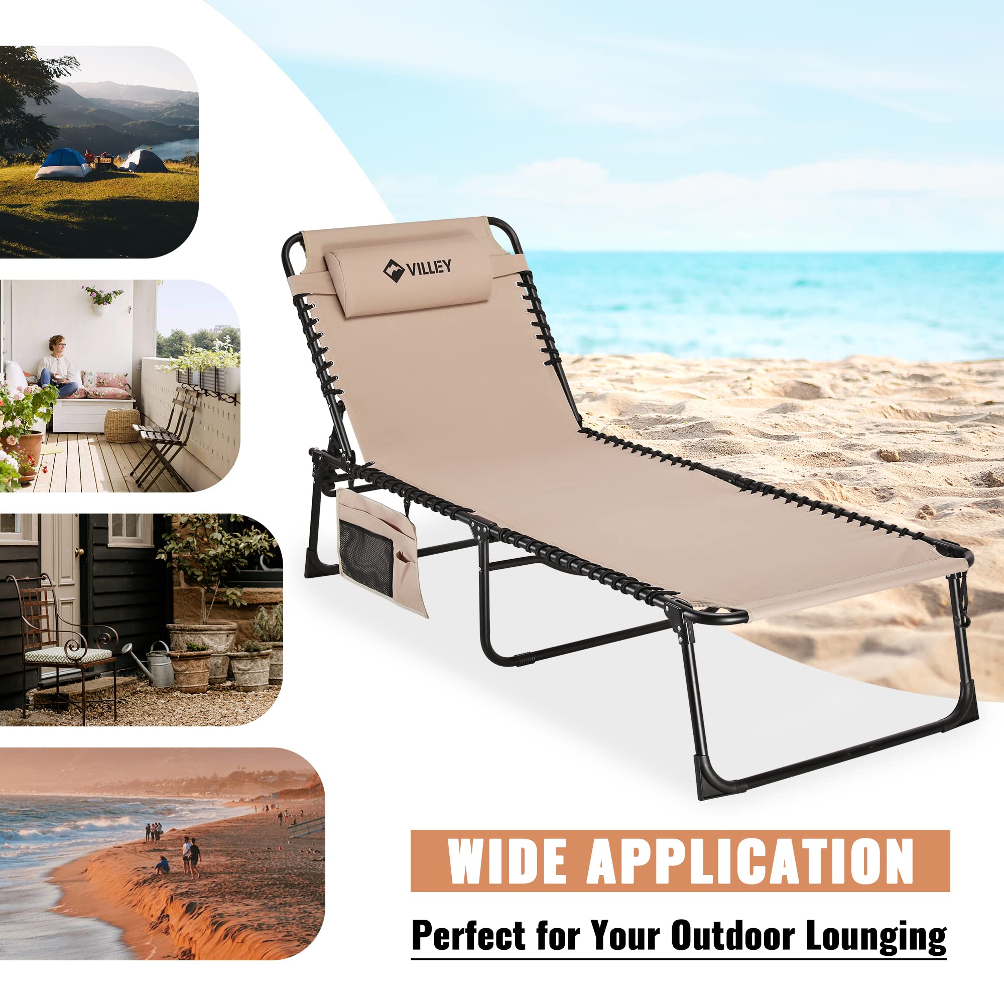 VILLEY cup holder and magazine pocket showing organized convenience outdoors