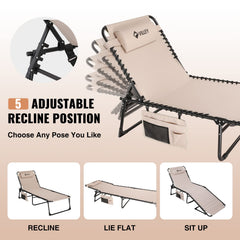 VILLEY folded chaise lounge compact for transport and easy storage benefit