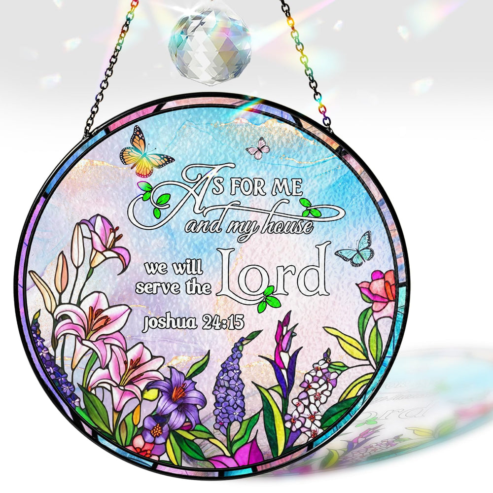 vinatimes front view showing full suncatcher design and verse for instant visual impact