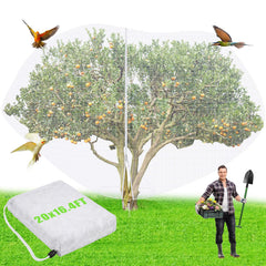 Vincreem front view of netted tree showing full-coverage protection