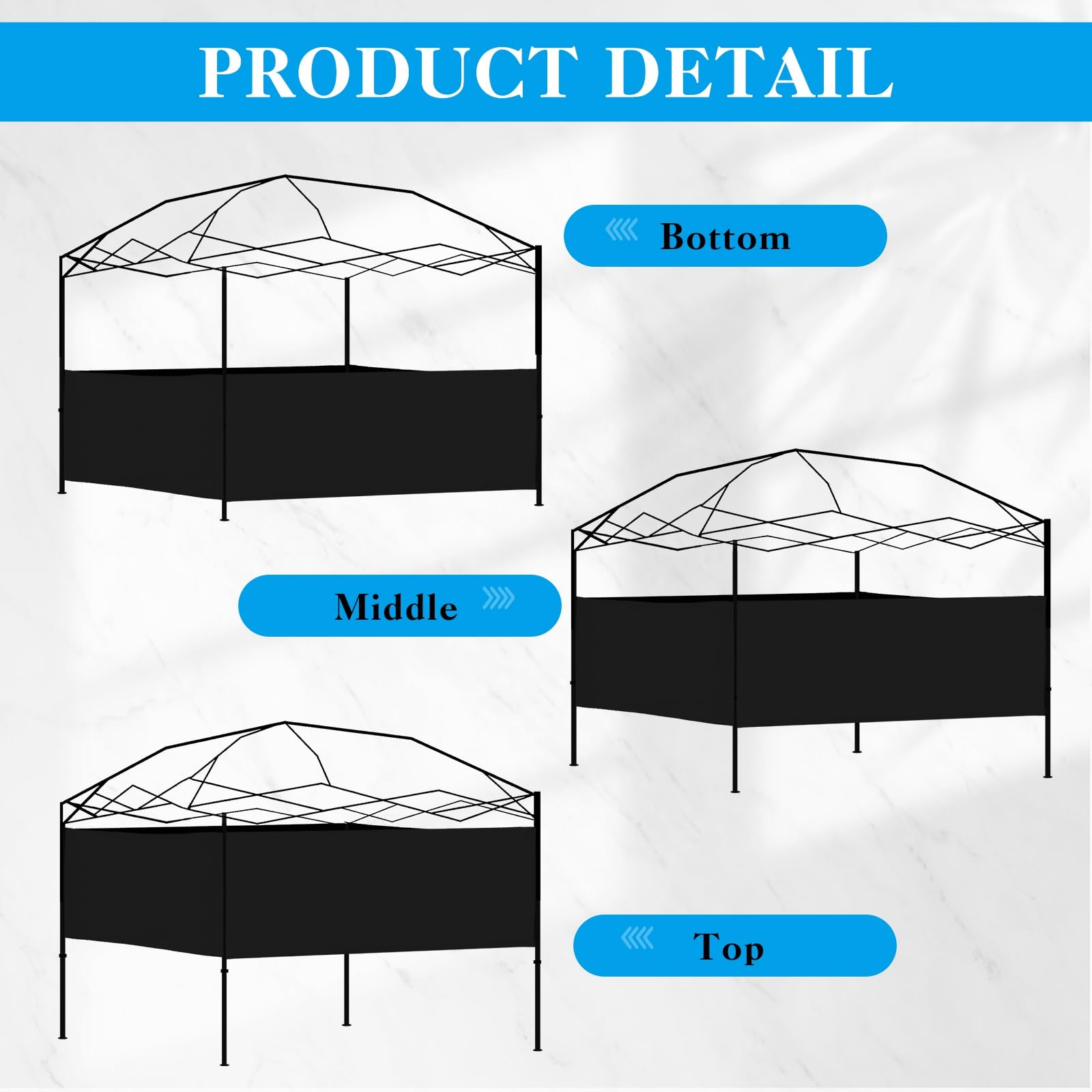 Vincreem sidewalls installed at a market booth providing privacy benefit