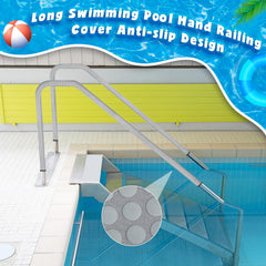 Vincreem installed on pool rail showing safer entry and secure fit in use
