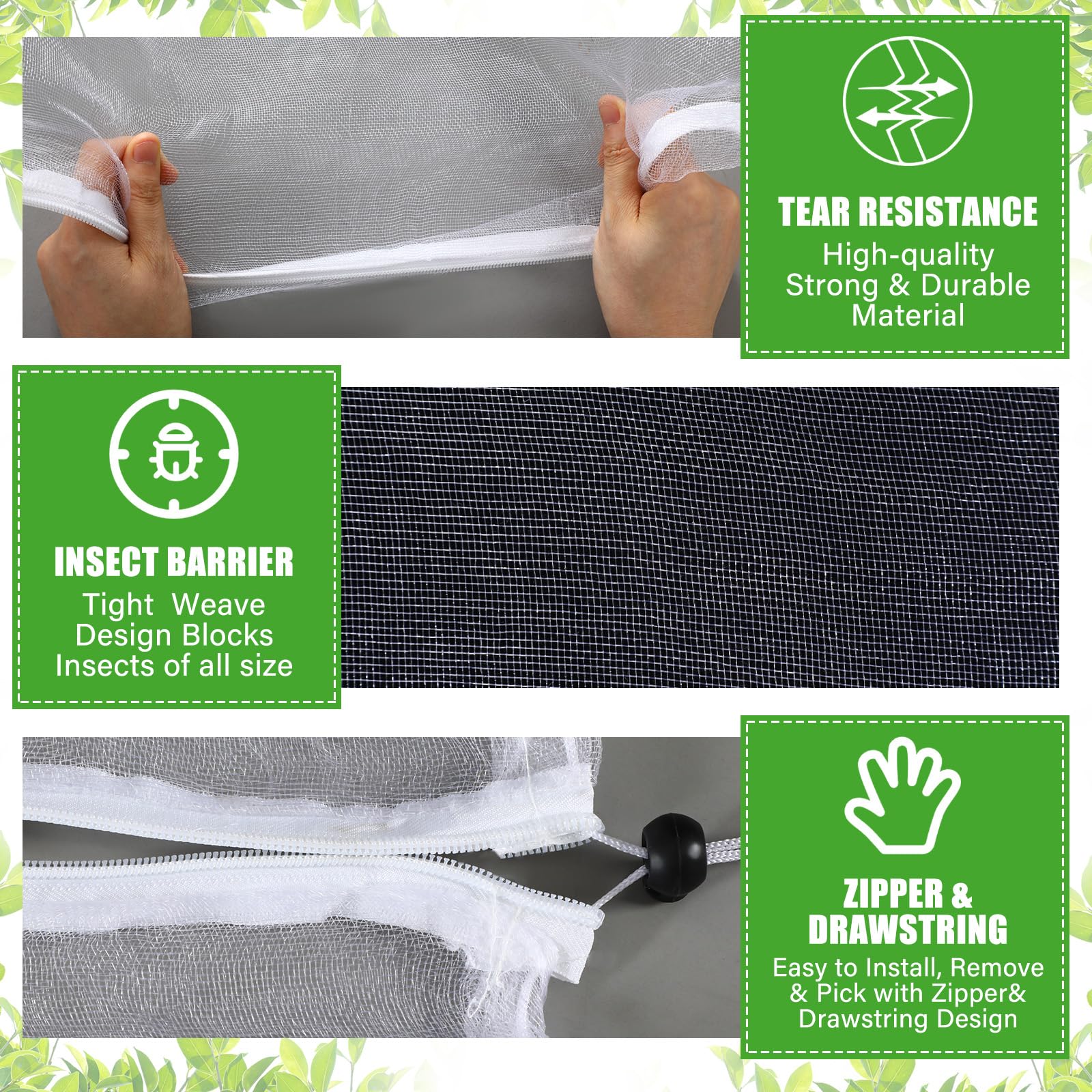 Vincreem mesh texture close-up showing breathable light-permeable material