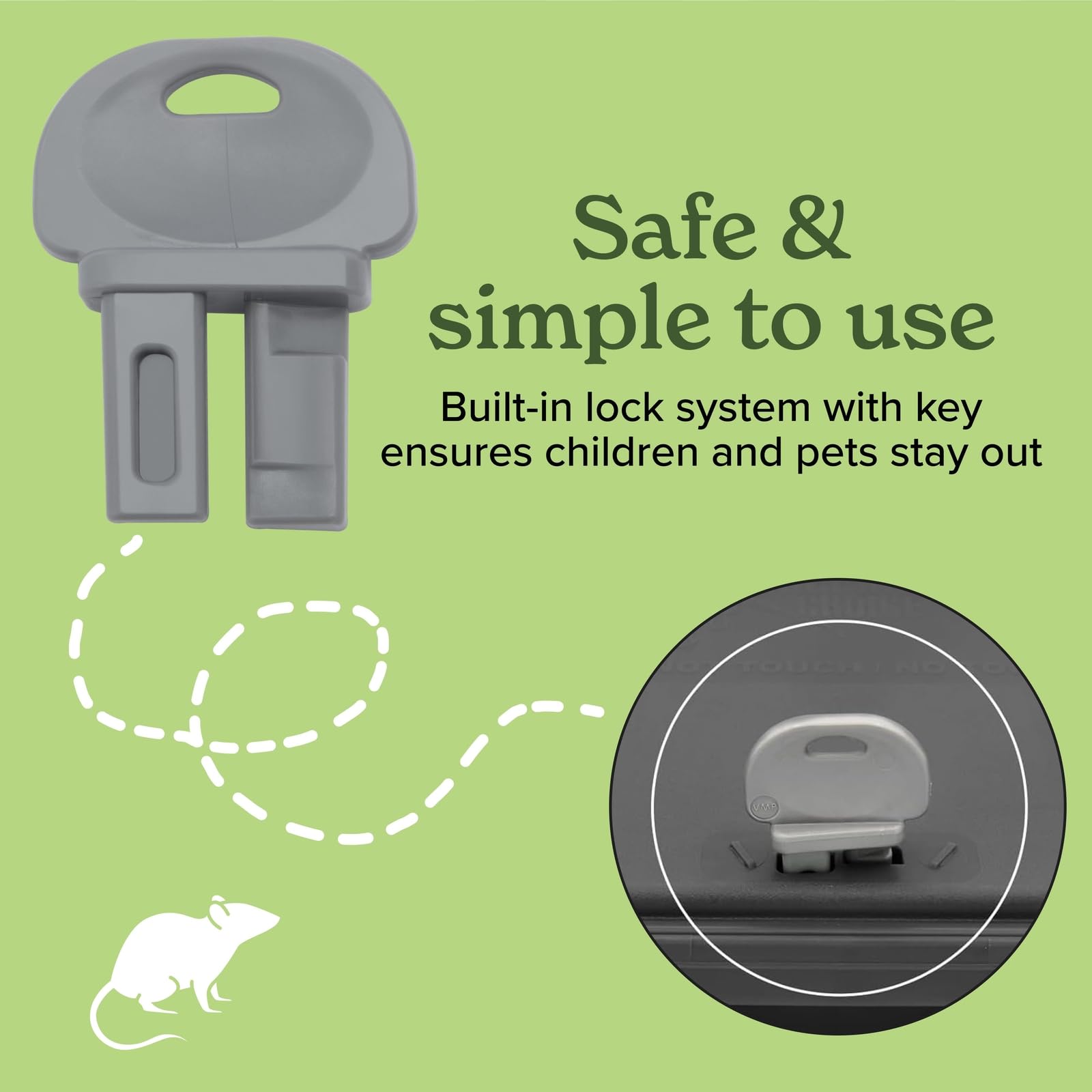Vine Homecare station placed in garage showing protected outdoor baiting