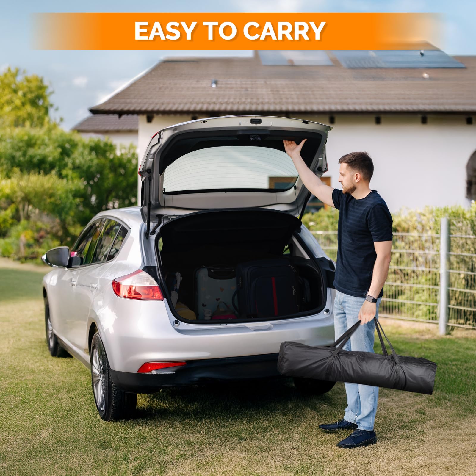 VINGLI folded tent in carry bag showing compact portability for travel