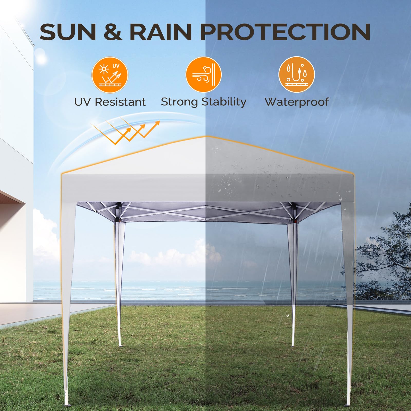 VINGLI folded canopy inside carry bag for easy transportation