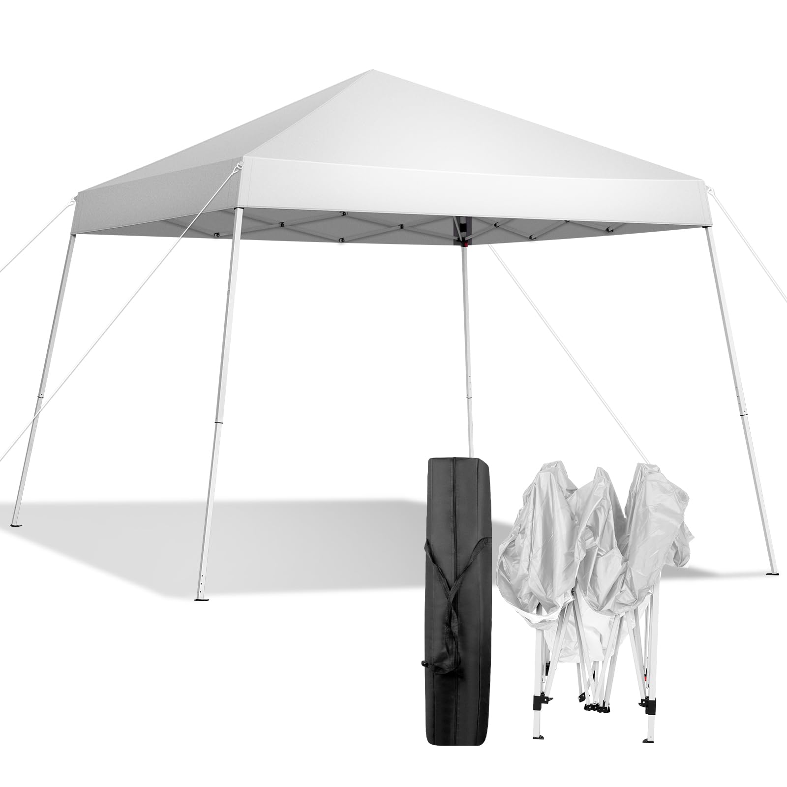 VINGLI front view of 10x10 canopy showing full coverage and instant shelter