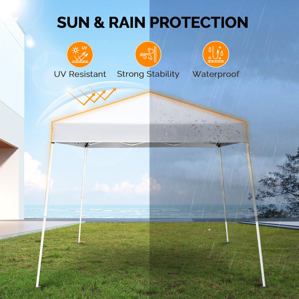 VINGLI canopy showing adjustable height positions for versatile clearance