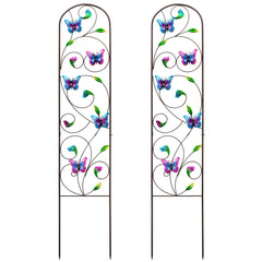VinSees trellis front view showing butterfly and full-height support