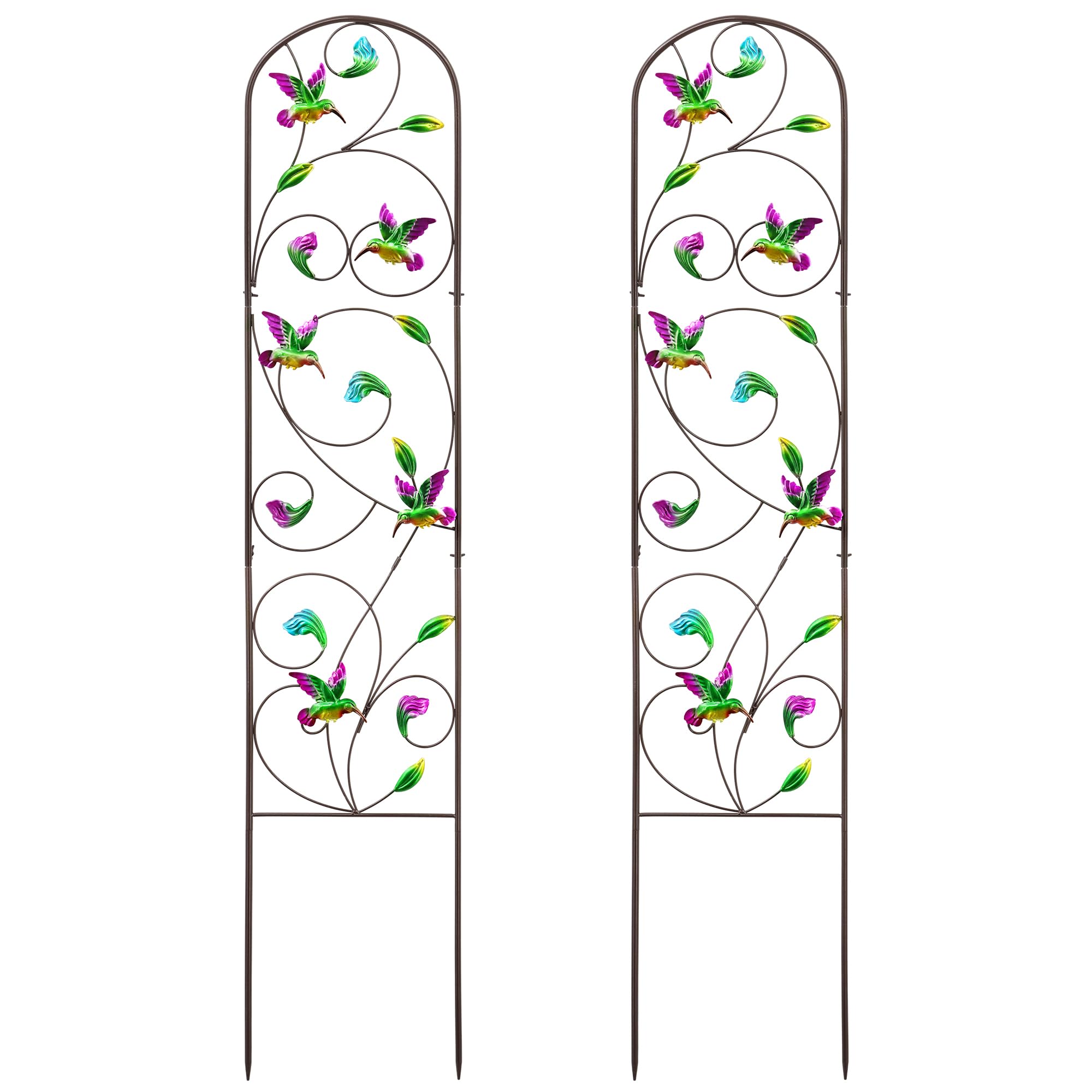 VinSees trellis front view showing hummingbird design and garden appeal