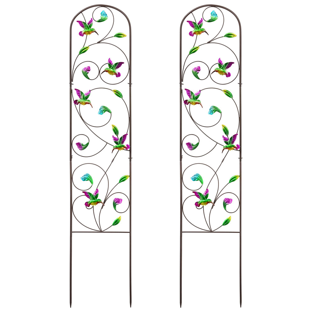 VinSees trellis front view showing hummingbird design and garden appeal