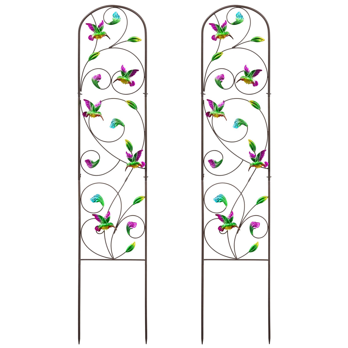 VinSees trellis front view showing hummingbird design and garden appeal