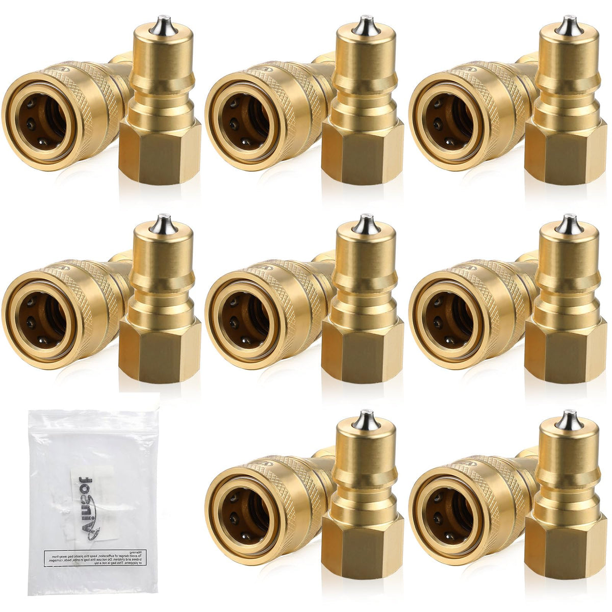 Vinsot front packaging showing four brass couplers for quick replacement convenience