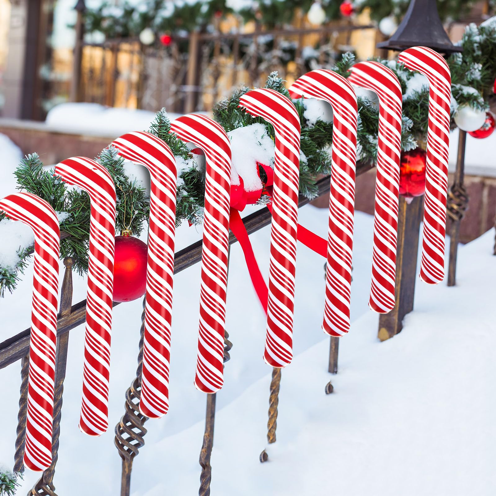 Vinsot folded candy canes in storage showing compact, space-saving benefit