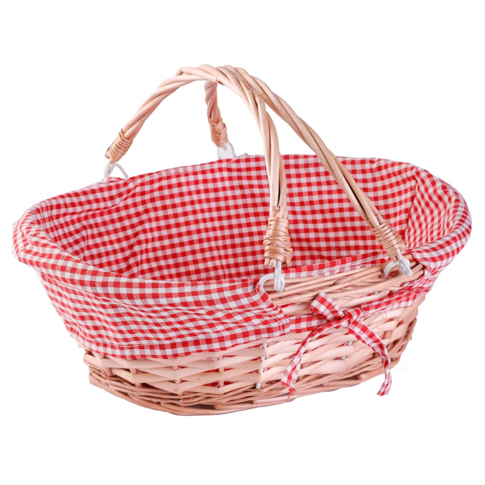 Vintiquewise red gingham liner close-up, removable washable protection