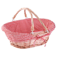 Vintiquewise red gingham liner close-up, removable washable protection
