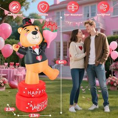 VIONMI rotating base detail showing printed Happy Valentine’s Day and motion appeal