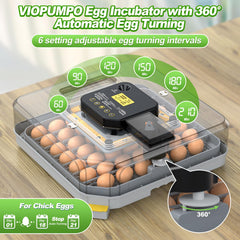 VIOPUMPO LED display close-up showing clear temperature and humidity controls for ease