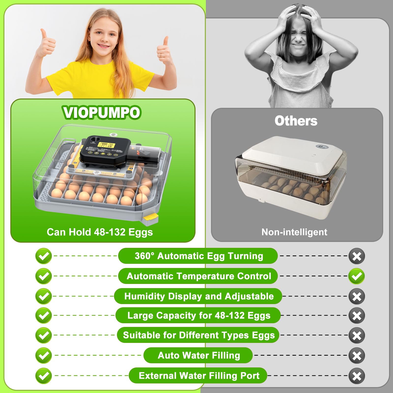 VIOPUMPO removable trays being washed to show quick cleaning and maintenance benefits