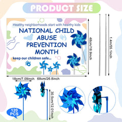 VioraWhite close-up of blue reflective pinwheel material showing durable finish